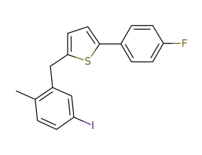 (2-(4-fluorophenyl)-5-[(5-iodo-2-methylphenyl)methyl]thiophene)